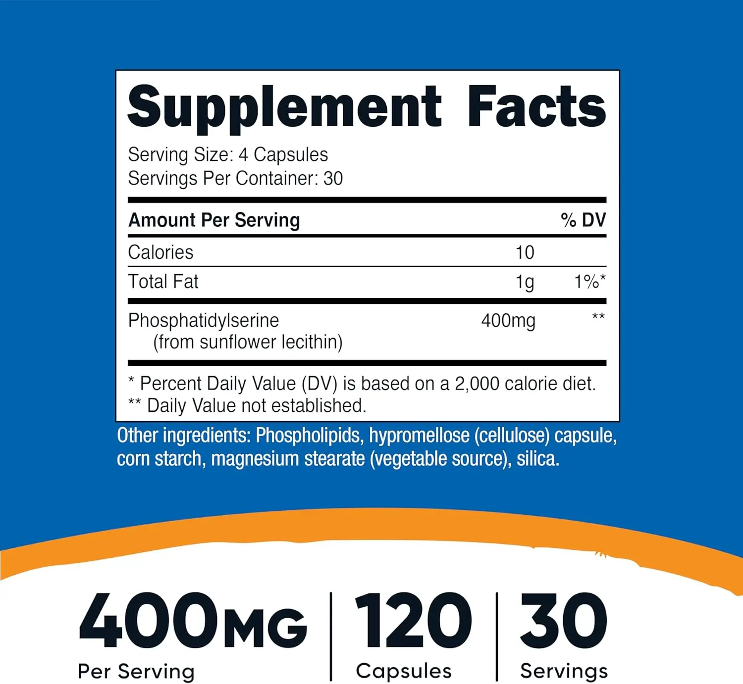 Nutricost Phosphatidyl Serine Soy Free 400mg Capsules